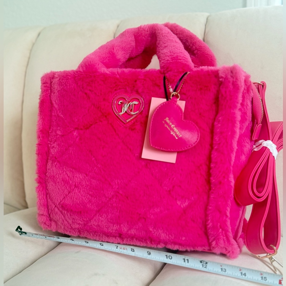 Juicy Couture Vibrant Lets Get Cozy zipper tote bag NWT